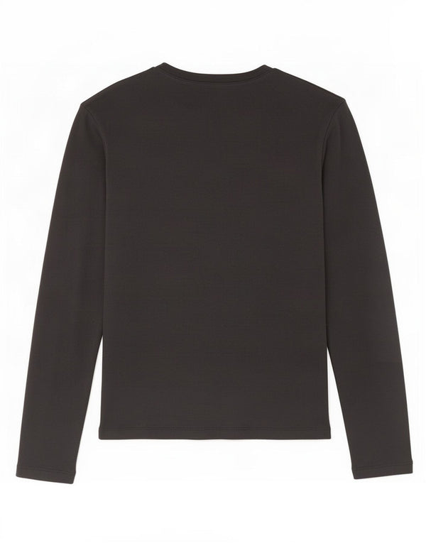 Tommy Hilfiger Damen Top Langarm UK 12 Medium Schwarz Baumwolle