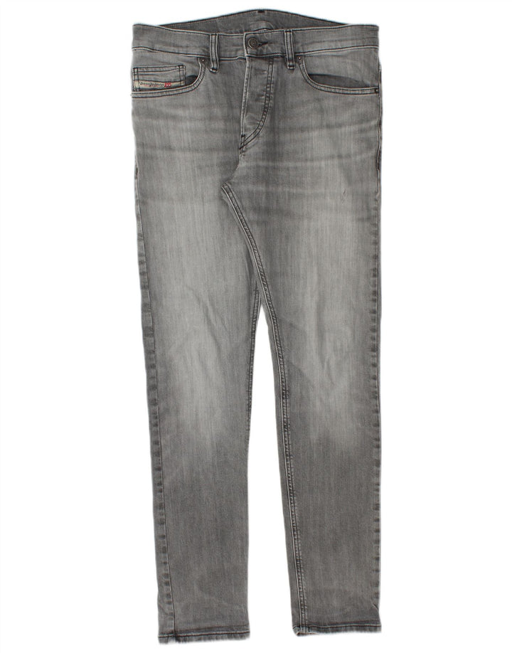 Diesel Herren Slim Jeans W30 L30 Graue Baumwolle
