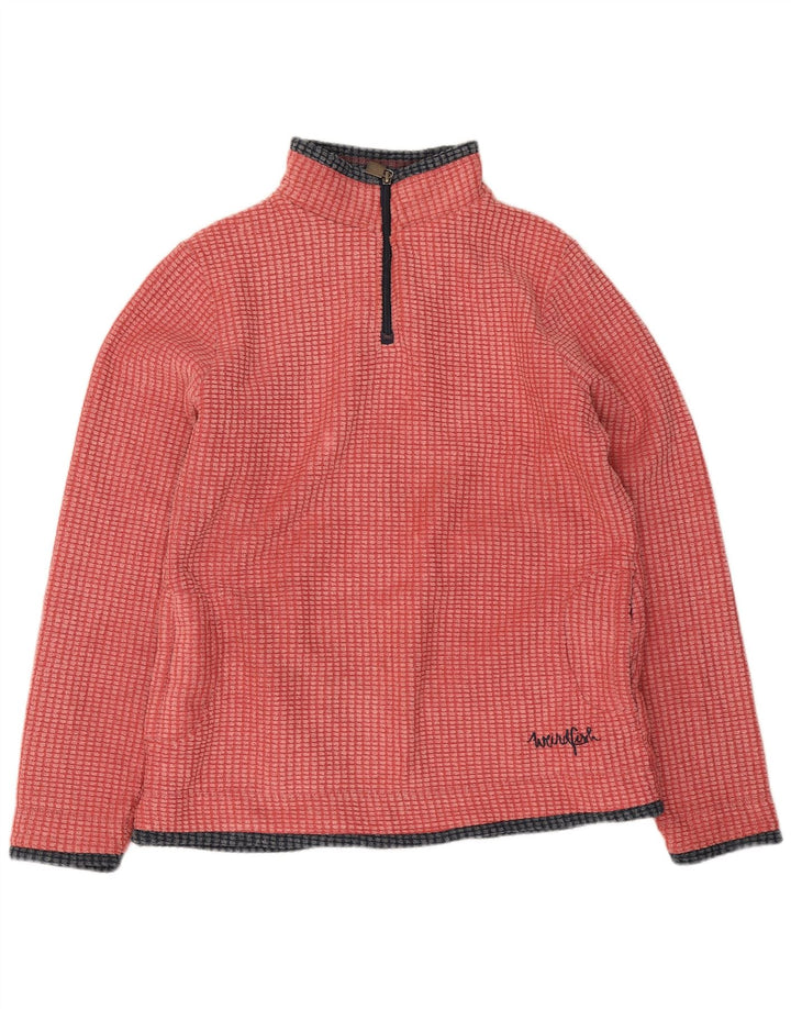Weird Fish Damen-Fleecepullover mit Reißverschluss am Hals, UK 12, Mittelrosa, Polyester