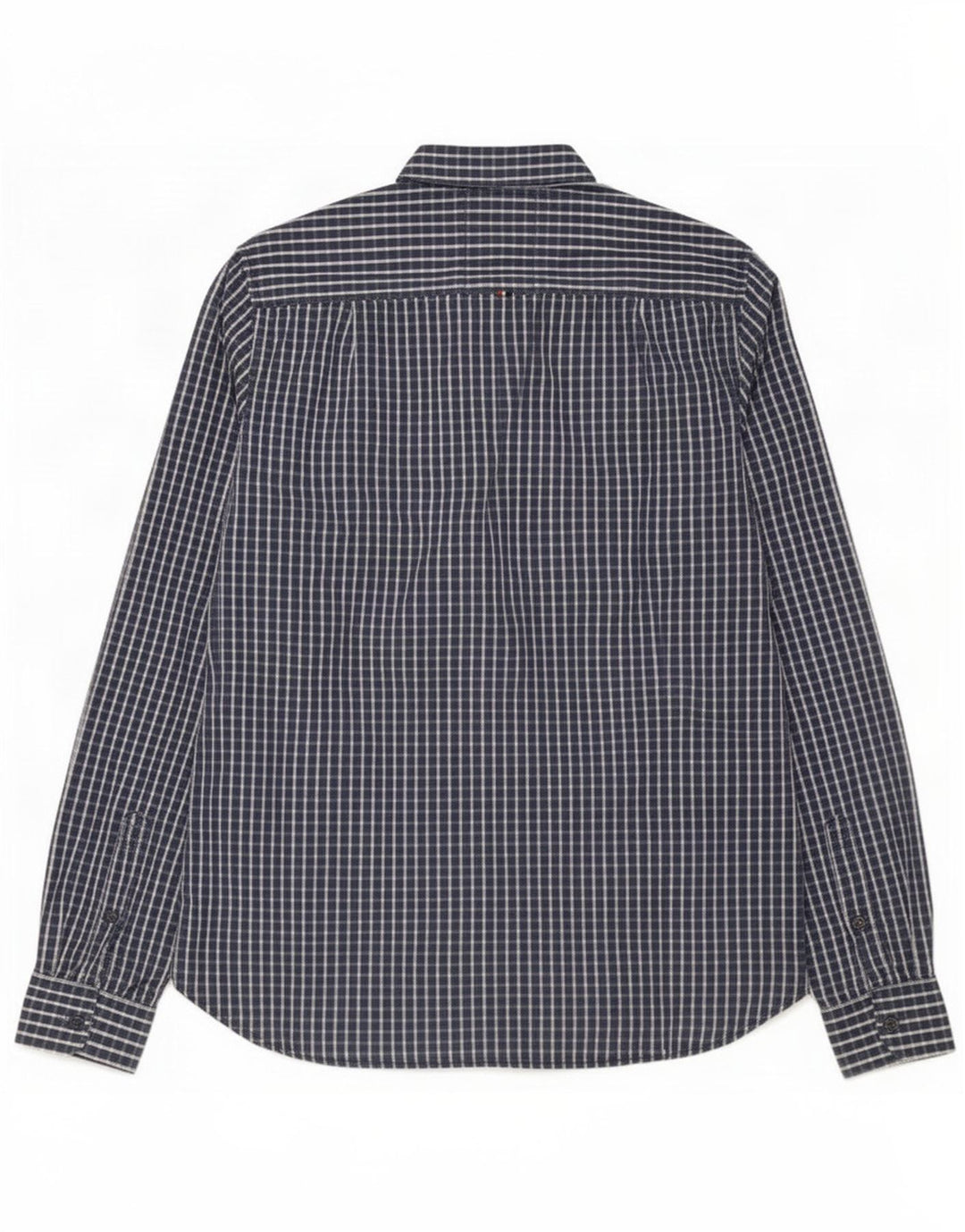 Superdry Herren-Hemd, groß, marineblau, Gingham-Baumwolle