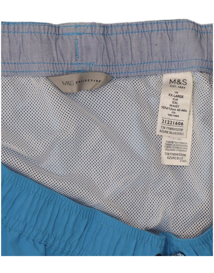 Marks & Spencer Herren Badeshorts 2XL Blau Polyester