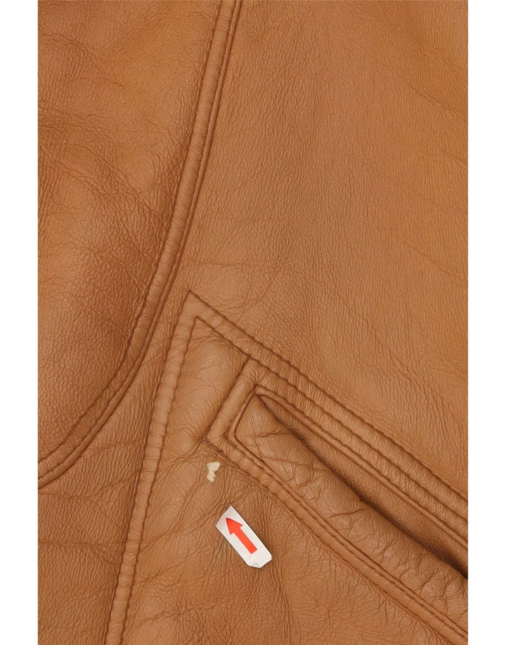 Vintage Herren Shearling Jacke UK 40 Large Braun
