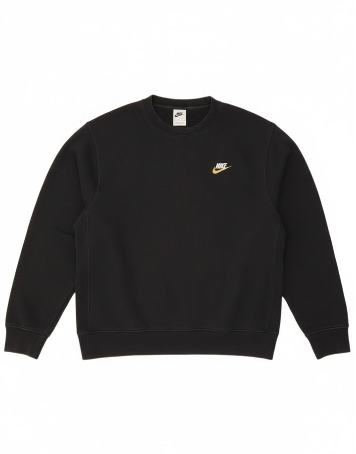 Nike Herren Sweatshirt Pullover Small Schwarz Baumwolle