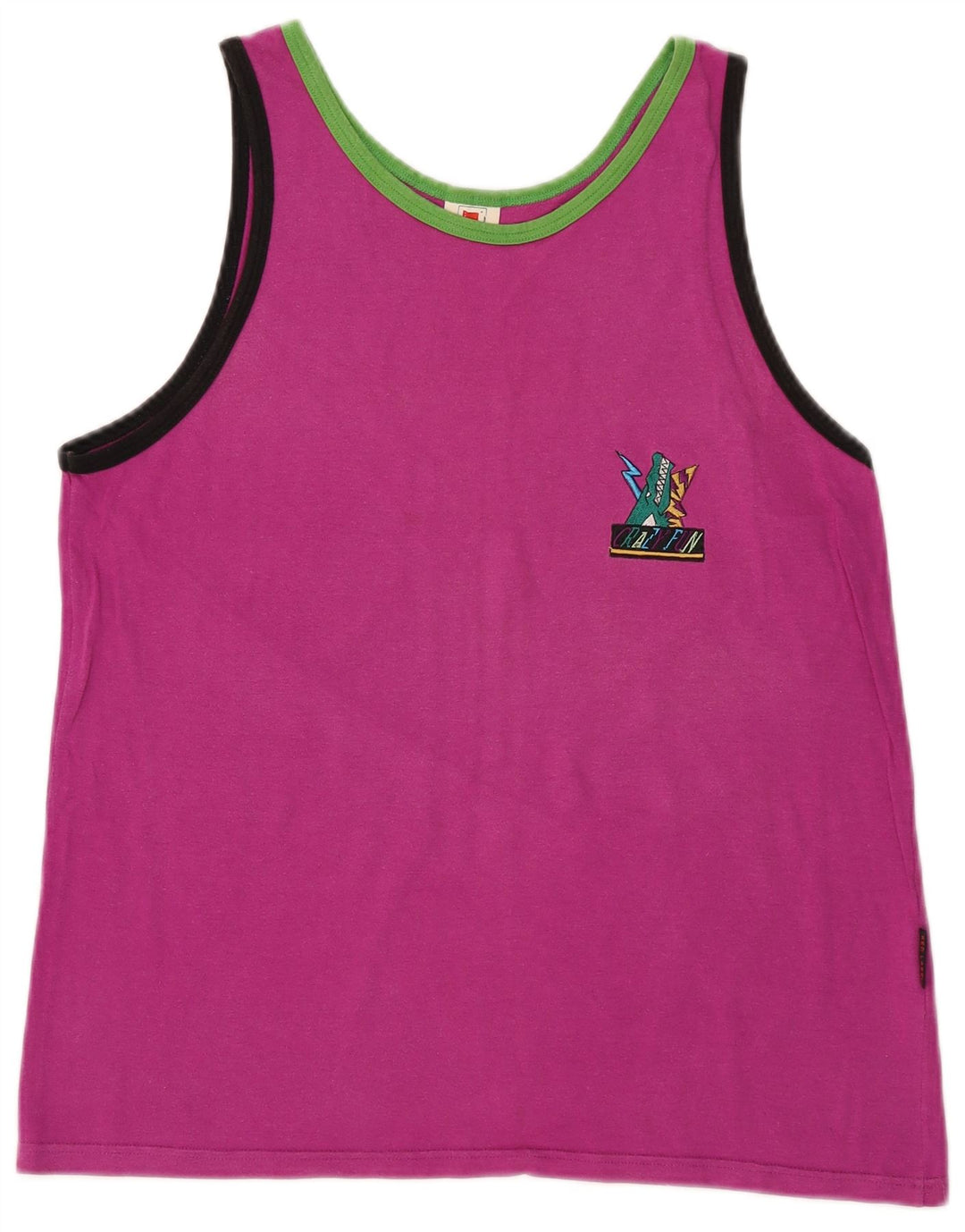 VINTAGE Damen Weste Top IT 48 XL Rosa Baumwolle