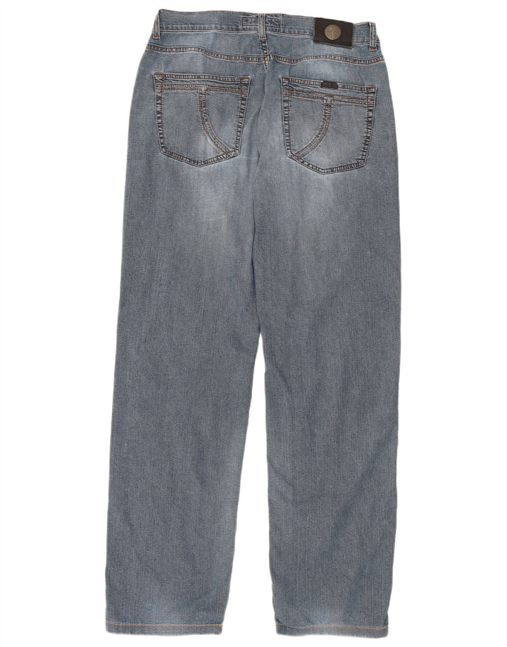 Trussardi Herren Straight Jeans W34 L32 Blaue Baumwolle