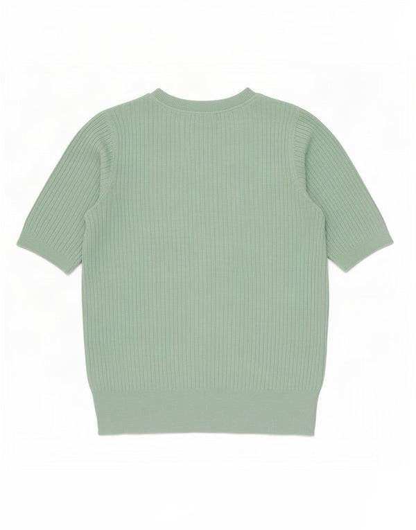Marks & Spencer Damen Crop Crew Neck Pullover Pullover UK 10 Small Grün