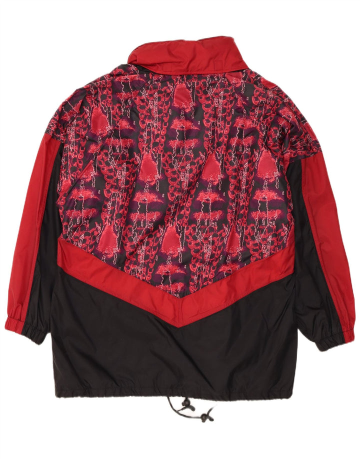 Linea Primero Herren-Regenjacke mit abstraktem Muster, lockere Passform, Größe 36, Schwarz