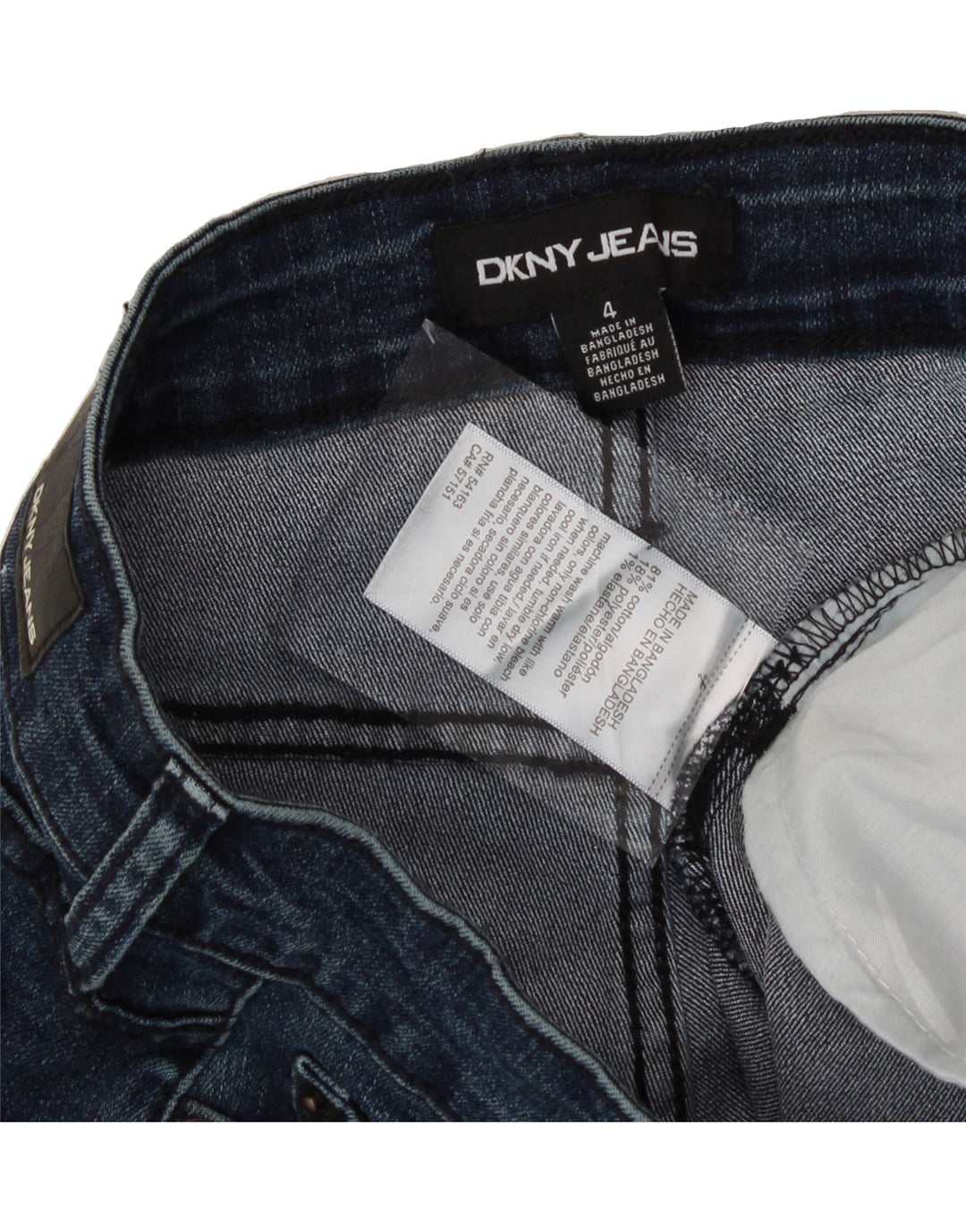DKNY Womens Denim Shorts US 4 Small W30  Navy Blue Cotton Vintage Dkny and Second-Hand Dkny from Messina Hembry 