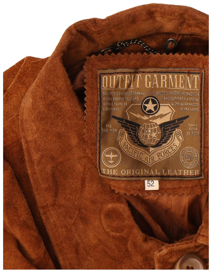 PACIFIC AIR FORCES Herren Wildlederjacke IT 52 XL Braunes Leder