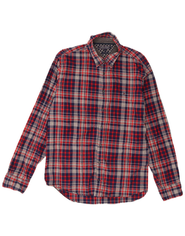 Tommy Hilfiger Herren New York Fit Hemd XL rot kariert Baumwolle