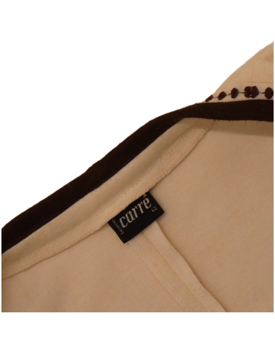 Carre Damen ärmelloser offener Cardigan-Pullover EU 42 Large Off White