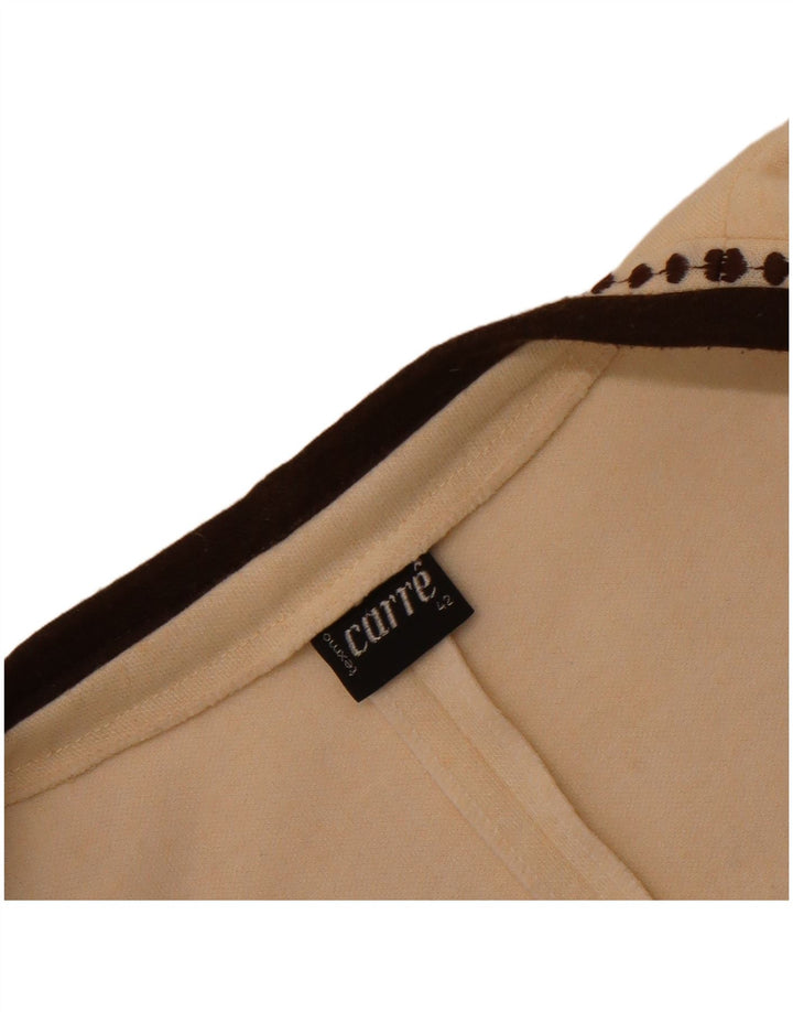 Carre Damen ärmelloser offener Cardigan-Pullover EU 42 Large Off White