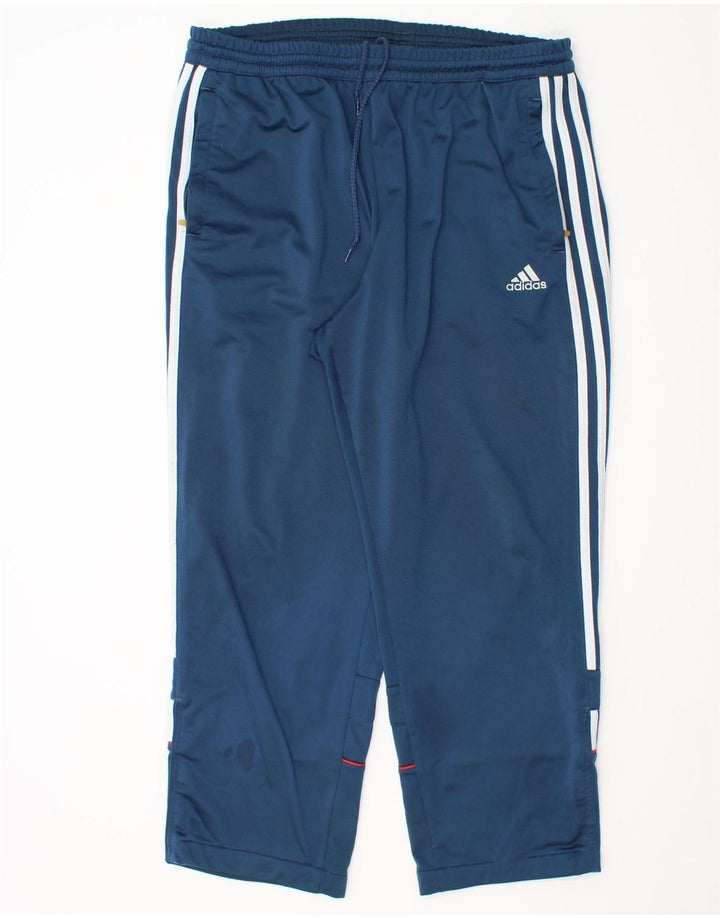 Adidas Herren-Trainingshose UK 40/42 Mittelblaues Polyester