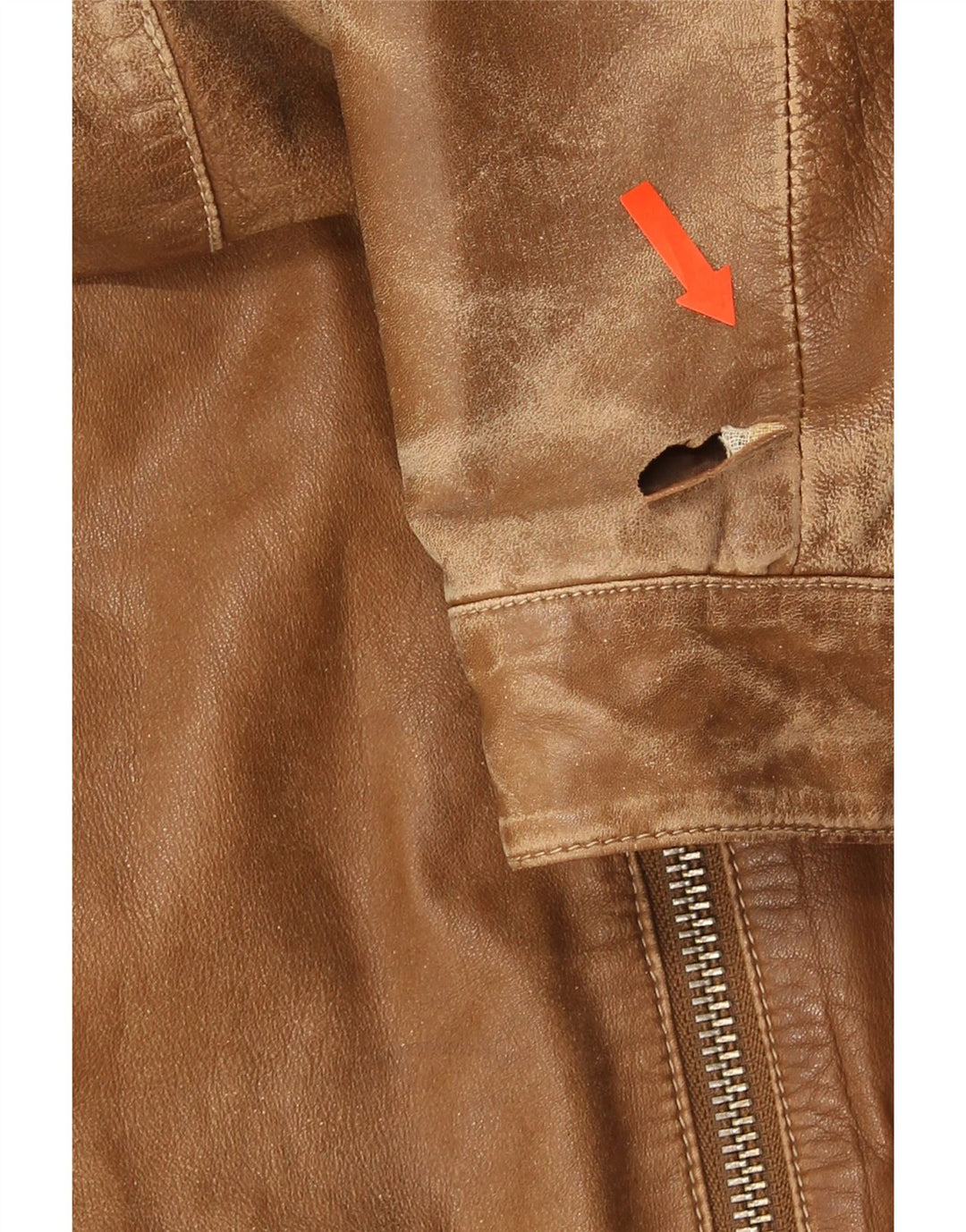 Trussardi Jeans Herren Lederjacke UK 38 Mittelbraunes Leder
