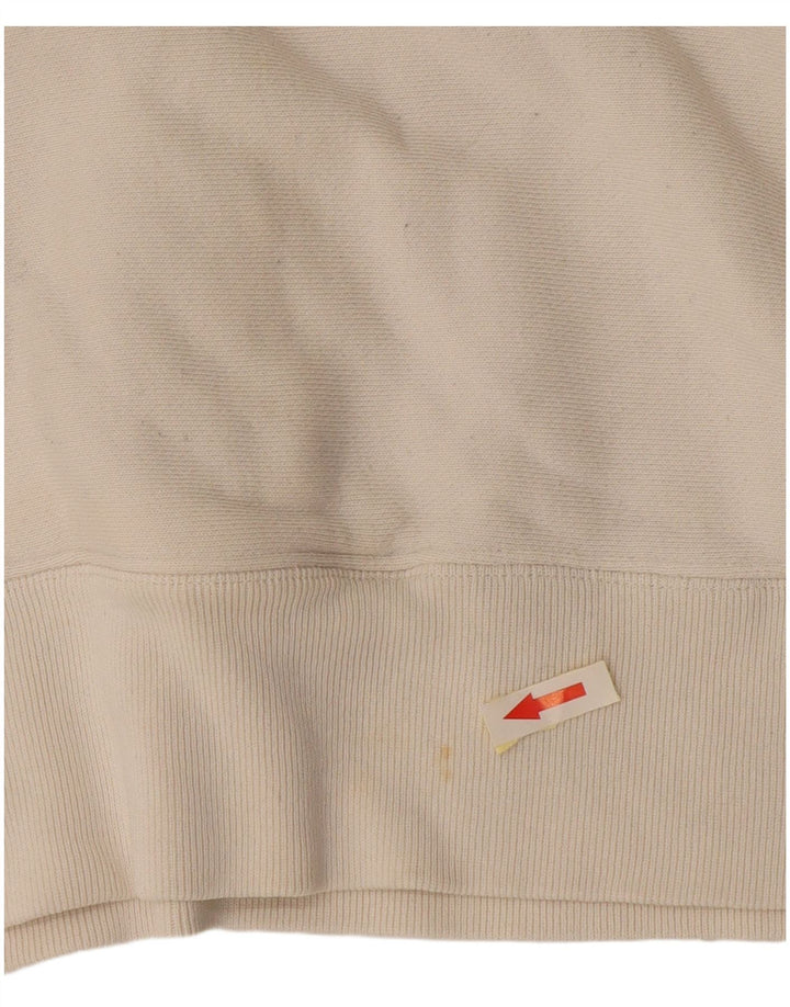 Champion Herren-Sweatshirt mit Reißverschluss am Hals, Größe S, Weiß