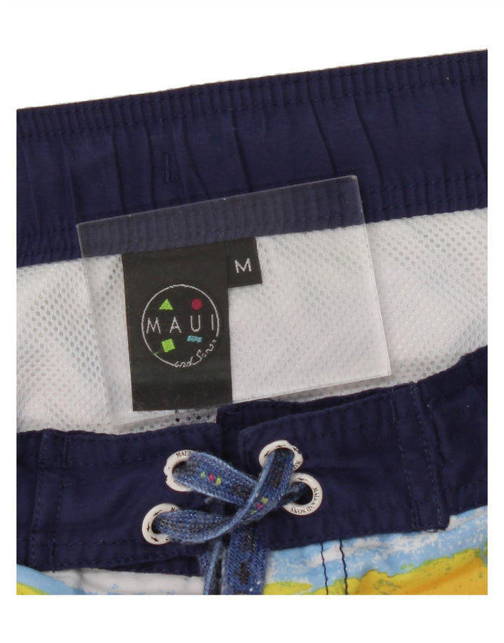 MAUI AND SONS Mens Graphic Swimming Shorts Medium Multicoloured Striped Vintage Maui and Sons and Second-Hand Maui and Sons from Messina Hembry 