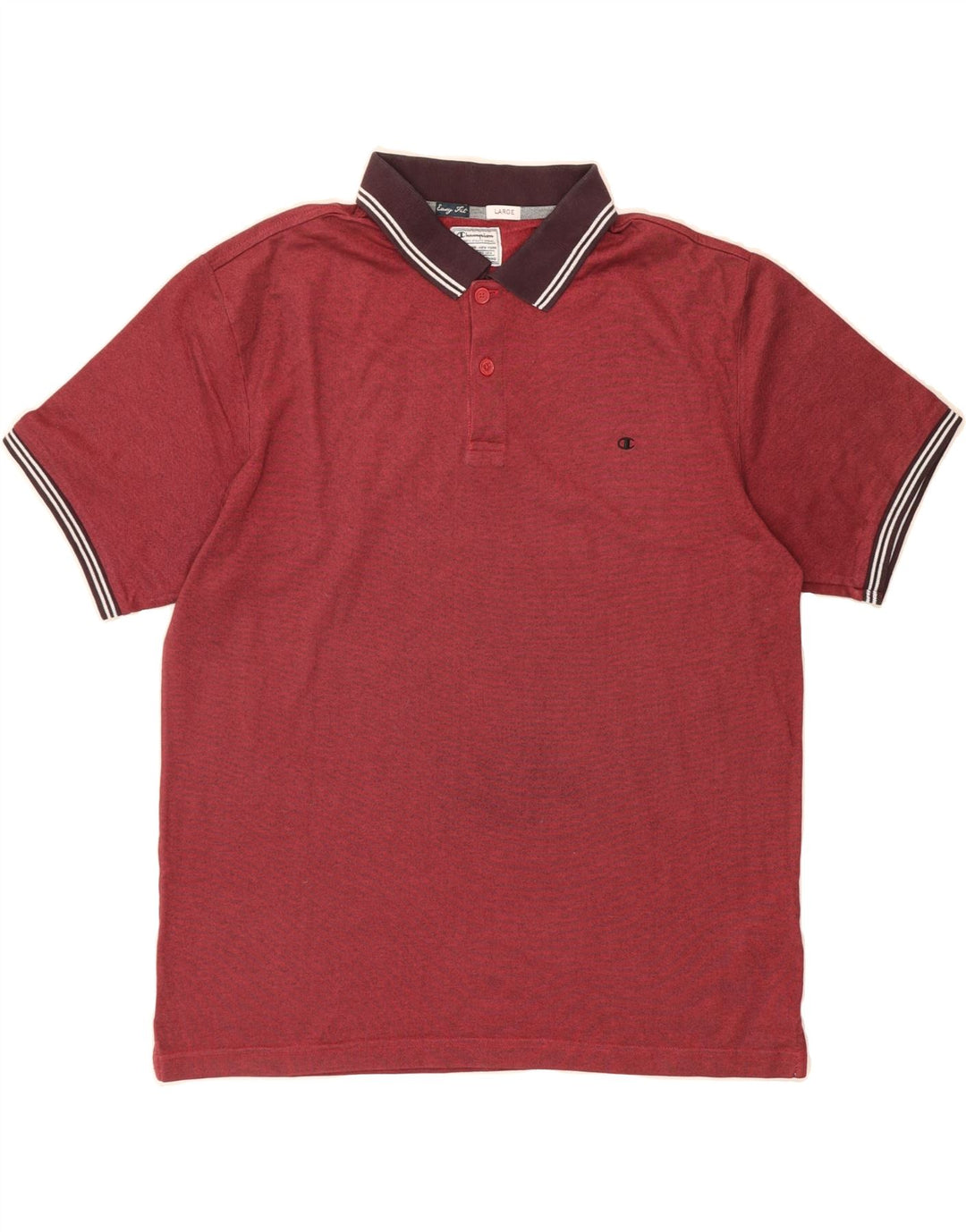CHAMPION Mens Easy Fit Polo Shirt Large Red Cotton Vintage Champion and Second-Hand Champion from Messina Hembry 