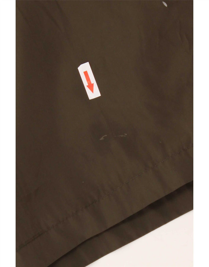 Michael Kors Damen Parka-Jacke in Übergröße mit grafischer Kapuze, Gr. 10, Khaki
