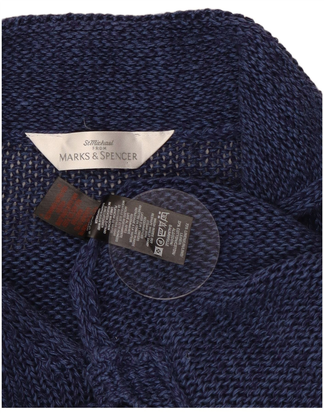 Marks & Spencer Damen-Pullover mit Polokragen, Gr. 12, mittleres Marineblau