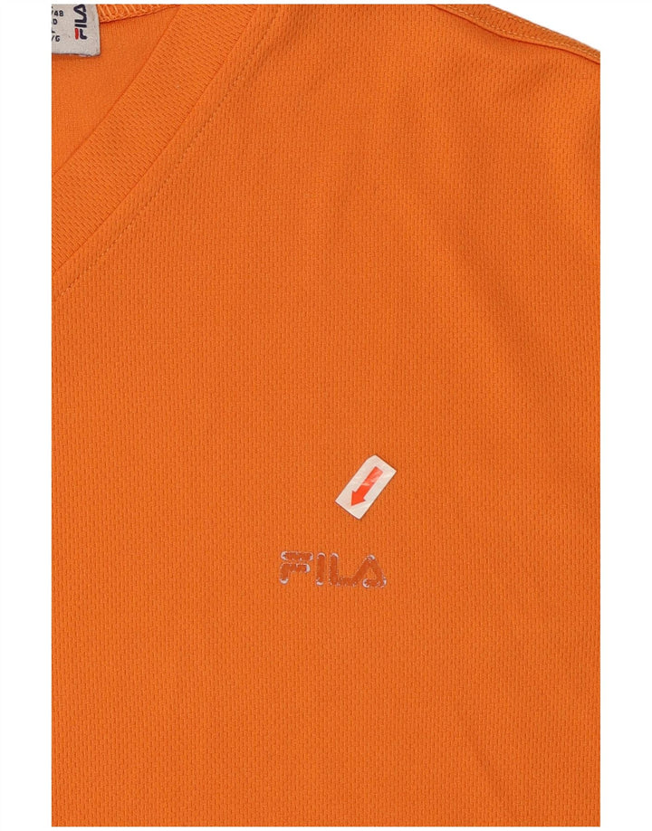FILA Damen T-Shirt Top UK 16 Large Orange Polyester