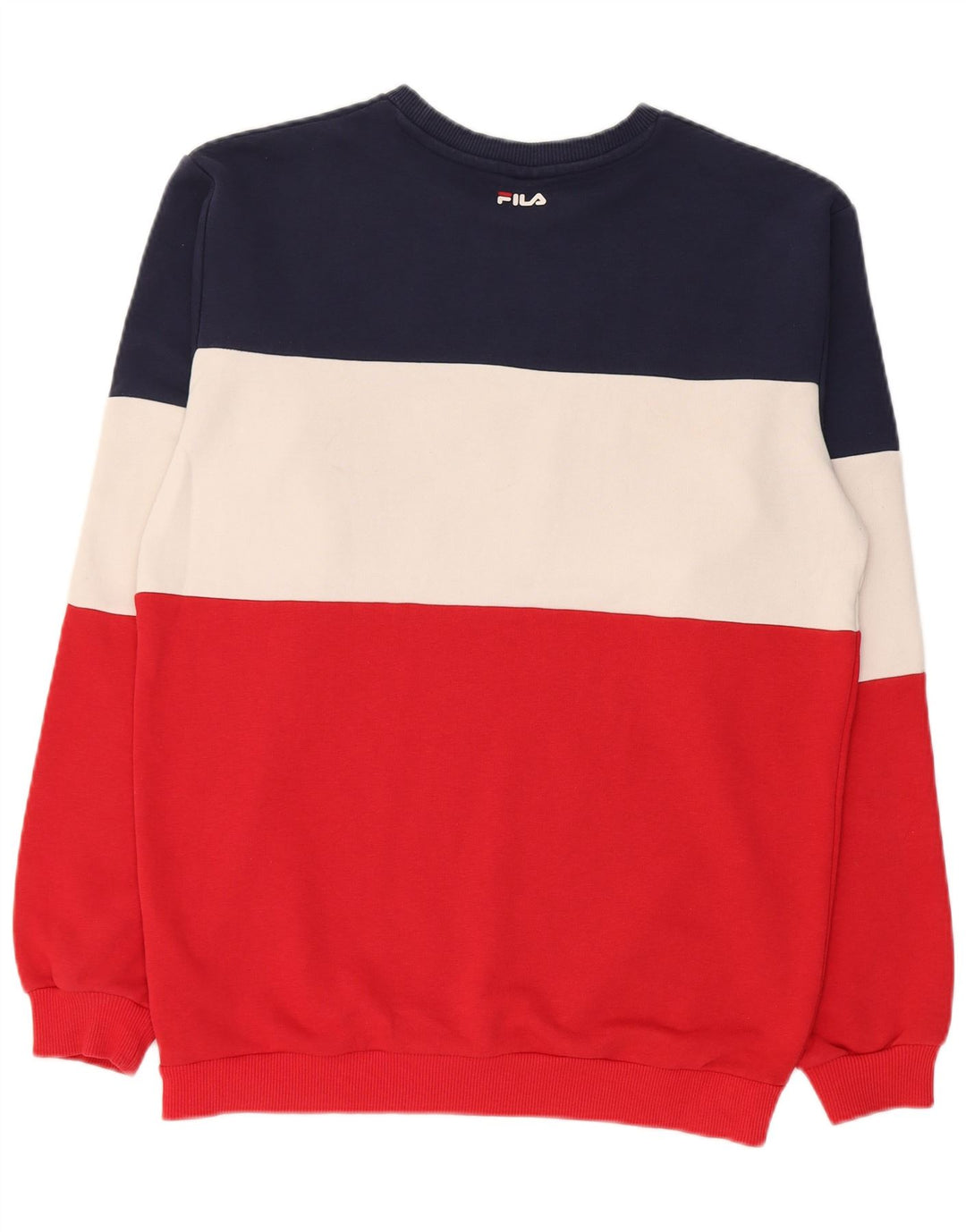 Fila Herren-Sweatshirt mit Grafik, klein, mehrfarbig, Colourblock-Baumwolle