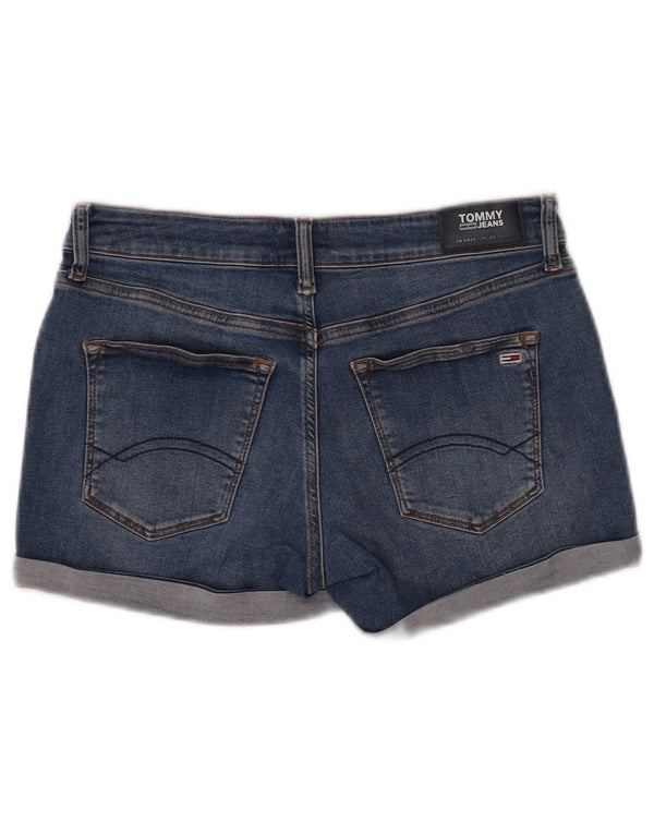 TOMMY HILFIGER Damen Jeansshorts W28 Mittelblaue Baumwolle