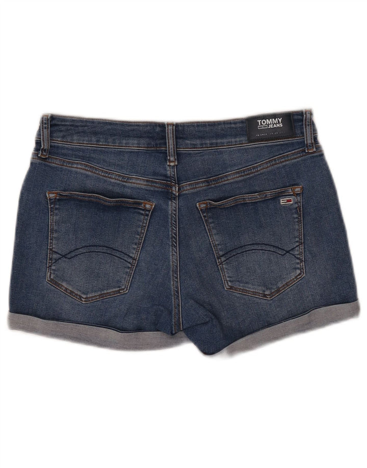 TOMMY HILFIGER Damen Jeansshorts W28 Mittelblaue Baumwolle