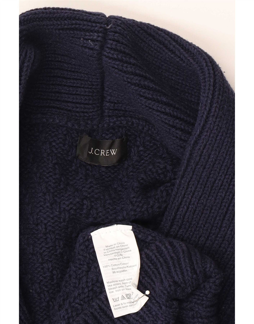 J. Crew Herren-Strickjacke, groß, marineblau, Baumwolle