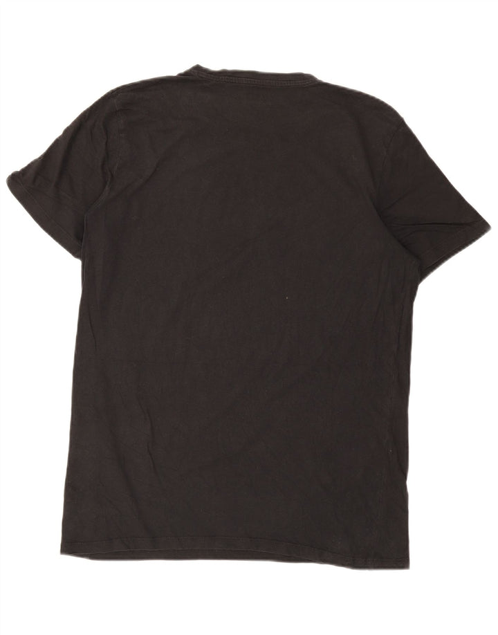 JACK & JONES Herren Grafik-T-Shirt-Oberteil aus mittelschwarzer Baumwolle