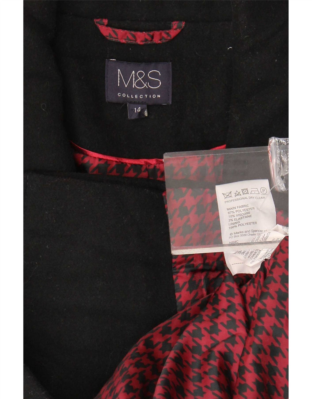Marks & Spencer Damen Bomberjacke UK 14 Large Schwarz Polyester