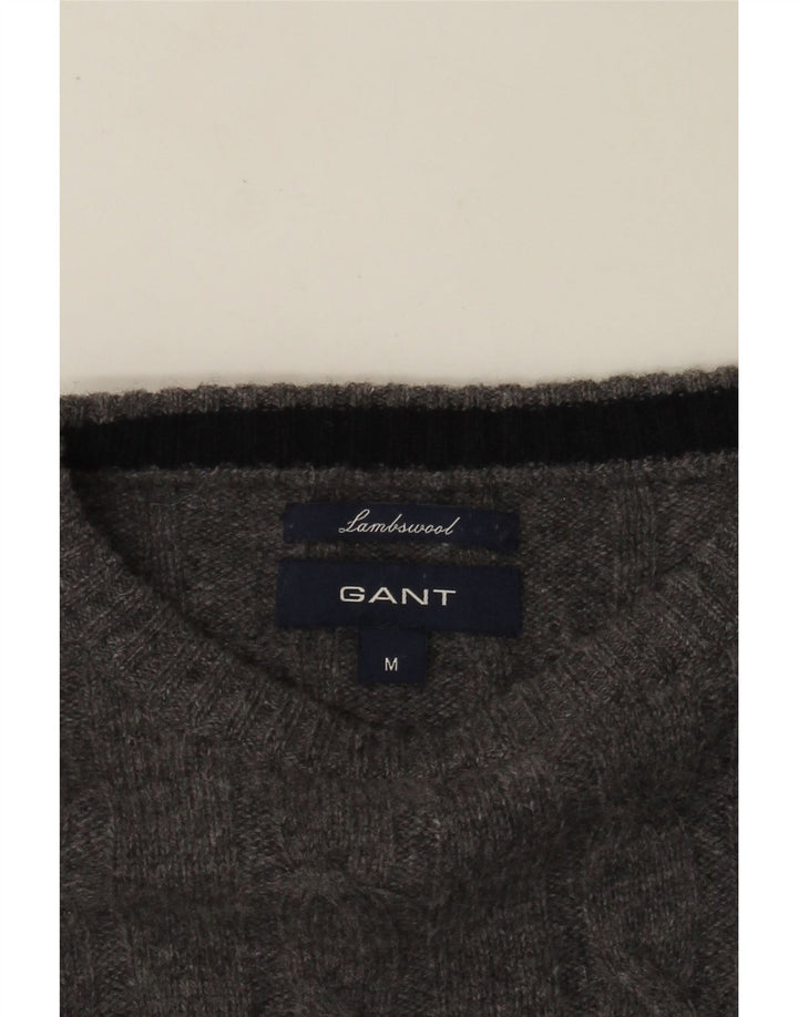 GANT Damen-Pullover mit Rundhalsausschnitt, UK 14, Mittelgrau, Farbblock