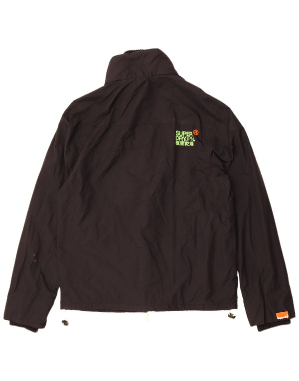 Superdry Herren Windcheater Windjacke UK 42 XL Schwarz Nylon