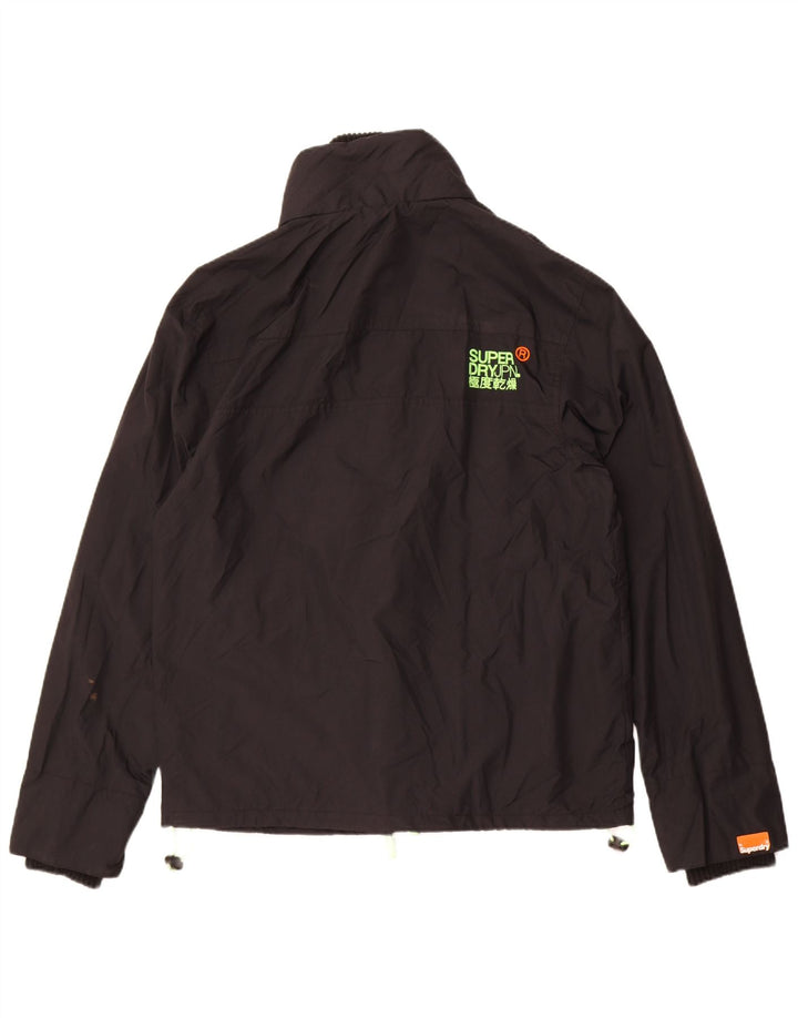 Superdry Herren Windcheater Windjacke UK 42 XL Schwarz Nylon
