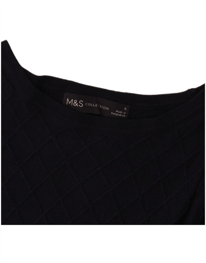 Marks & Spencer Damen-Pullover mit U-Boot-Ausschnitt, Gr. 8, Marineblau