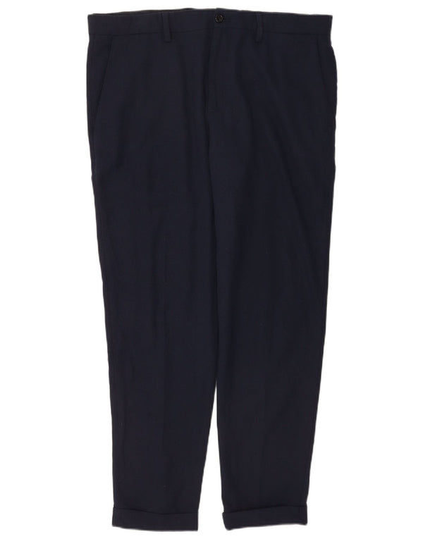Slim-Anzughose für Herren von Zara, EU 44, Größe L, W34, L30, Marineblau, Polyester