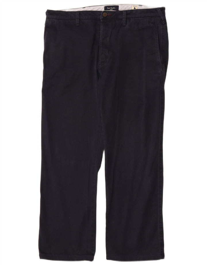 PAUL SMITH Gerade Chino-Hose für Herren, W32, L28, marineblaue Baumwolle