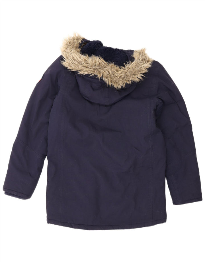 Berghaus Wattierte Jungenjacke mit Kapuze, 12–13 Jahre, marineblaues Polyamid