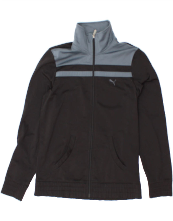 PUMA Womens Tracksuit Top Jacket UK 12 Medium Black Colourblock Polyester Vintage Puma and Second-Hand Puma from Messina Hembry 