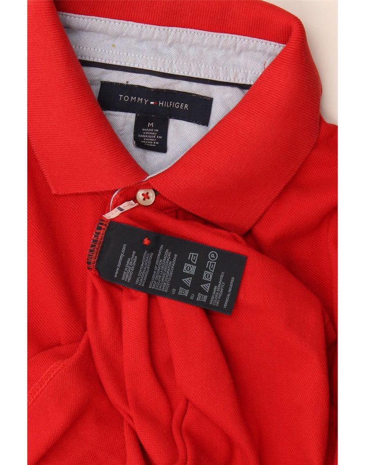 Tommy Hilfiger Herren-Poloshirt aus mittelroter Baumwolle