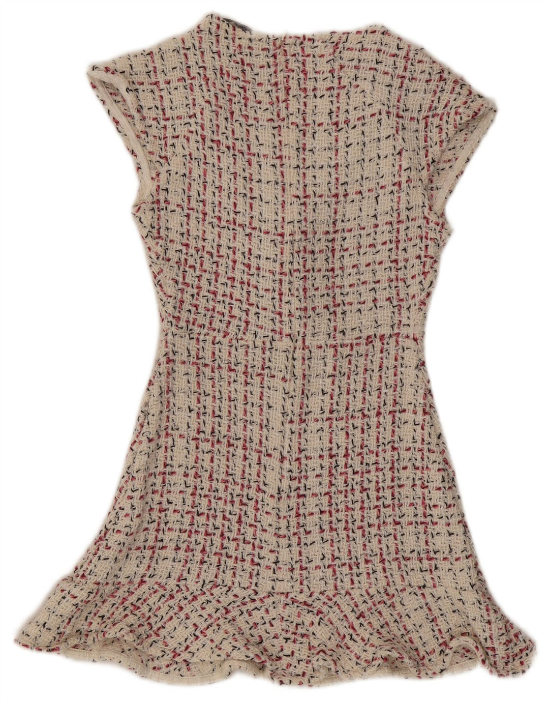Zara Damen-A-Linien-Kleid, Größe S, Beige, Kariert