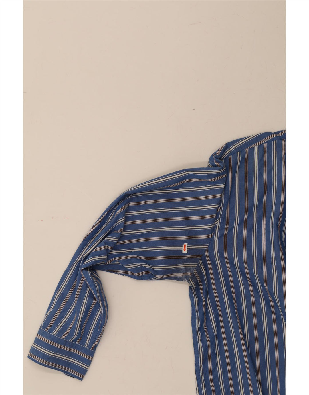 CHAPS Mens Shirt XL Blue Striped Cotton Vintage Chaps and Second-Hand Chaps from Messina Hembry 