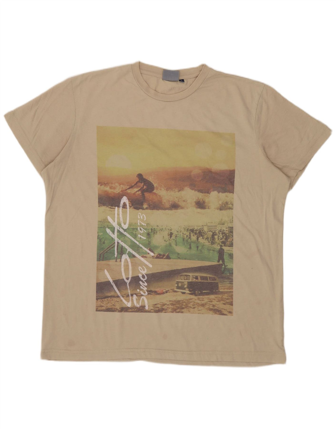 LOTTO Herren Grafik T-Shirt Top XL Beige