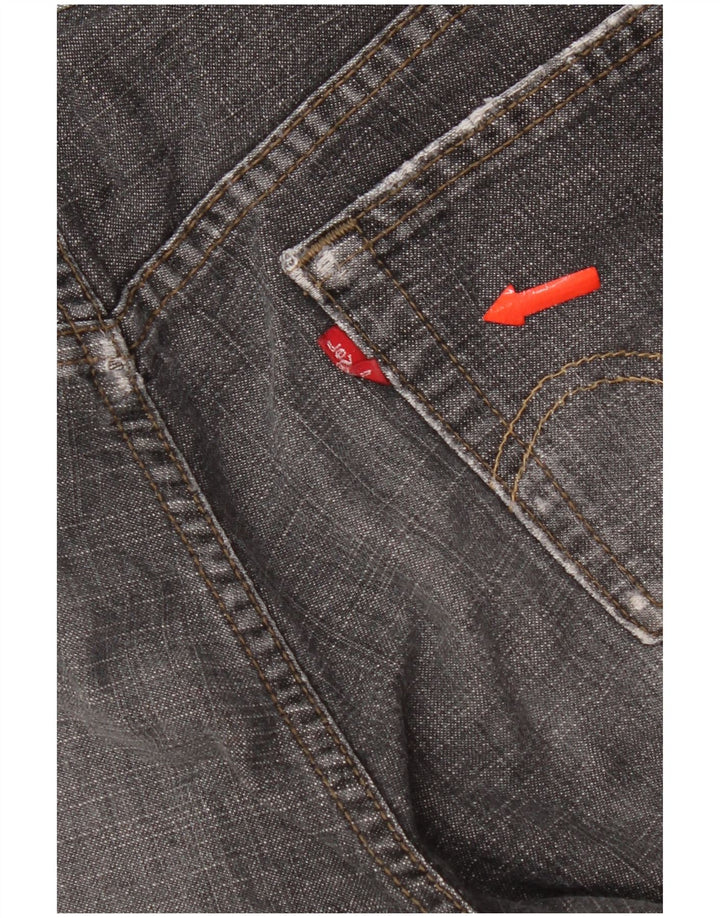 Levi's Damen 505 Distressed Straight Jeans US 6 Medium W30 L32 Grau
