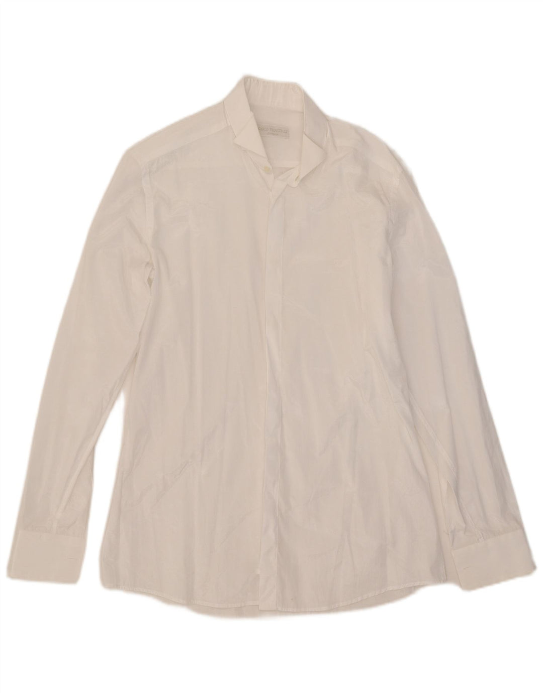 Carlo Pignatelli Herrenhemd Größe 38 15 Mittelweißes Polyester
