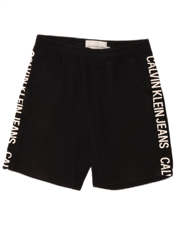 Calvin Klein Herren Graphic Sport Shorts Mittelschwarze Baumwolle