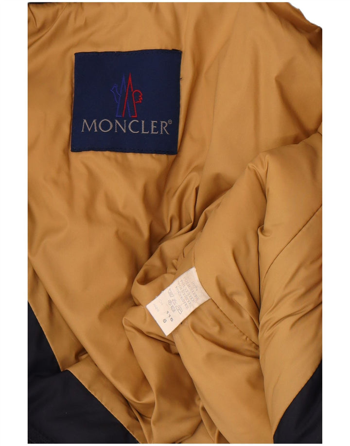Moncler Wattierter Mantel für Mädchen, 5–6 Jahre, marineblaues Polyester