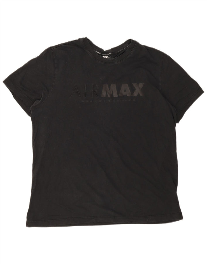 NIKE Herren Grafik T-Shirt Top XL Schwarz Baumwolle