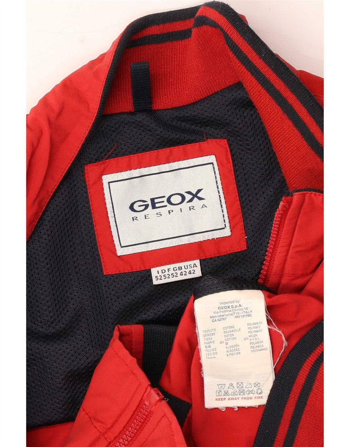 Geox Damen Bomberjacke UK 42 XL Rote Baumwolle
