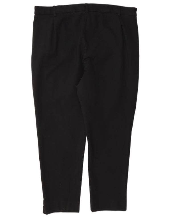 Marks & Spencer Damen Crop Suit Hose UK 16 Large W34 L24 Schwarz
