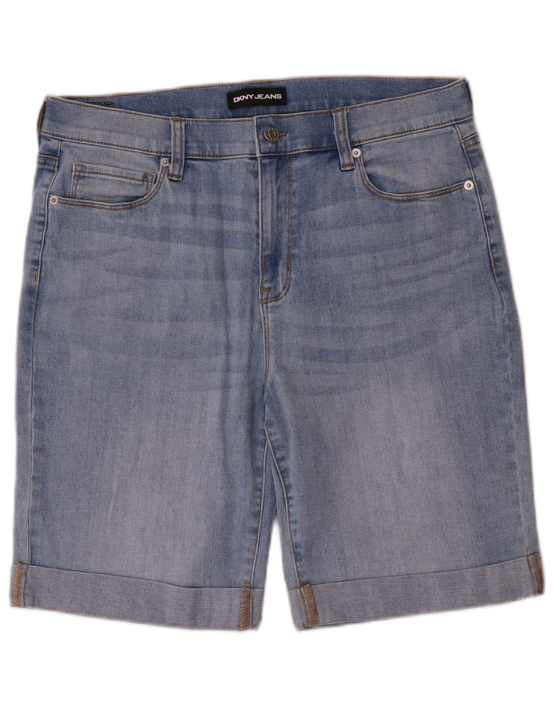 Dkny Damen Jeansshorts US 14 XL W32 Blaue Baumwolle